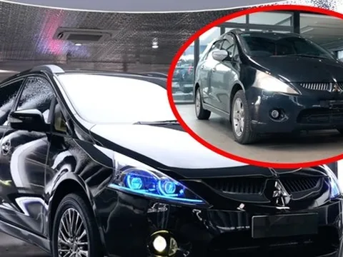 Mitsubishi Grandis 'hồi xuân' để đón Tết: Sơn giống Mercedes, có đá cốp, nội thất có chi tiết giống Lamborghini