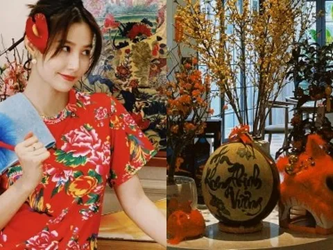 Diễm My 9X lần đầu hé lộ ngóc ngách ngập sắc Xuân bên trong ngôi biệt thự bề thế do mẹ chồng tặng làm quà cưới