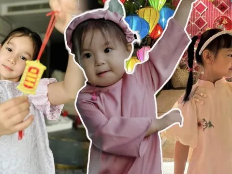 Hot mom Việt "lên đồ" đón Tết cho con gái: Pam "xinh ngoan yêu" lộng lẫy, Myla nhà Hà Anh nhẹ nhàng như công chúa