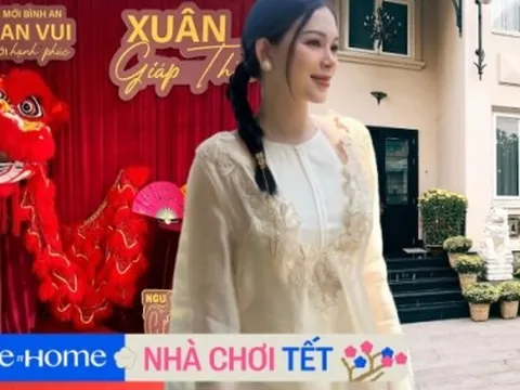 Linh Rin Tết đầu tiên làm dâu tỷ phú: Đứng trong biệt thự nhà chồng, chụp góc nghiêng thôi cũng ngập khí chất hào môn