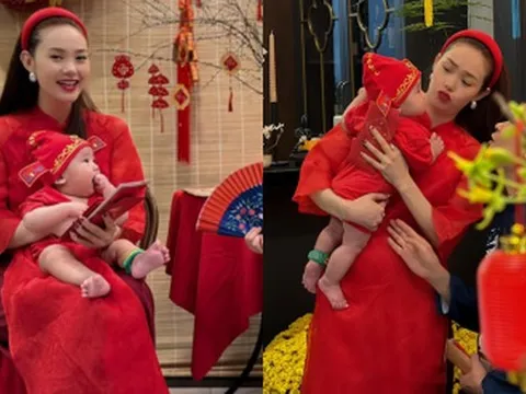 Minh Hằng xả kho ảnh gia đình đầu năm mới, nhóc tỳ hào môn chiếm mọi sự chú ý