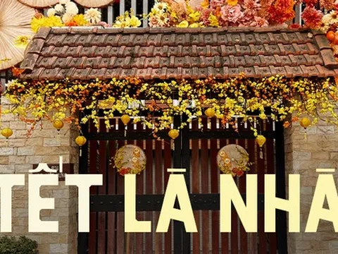 Căn biệt thự đón Tết nổi bật với gam màu cam và vàng, nhìn là thấy rực rỡ may mắn, tài lộc khắp muôn nơi!