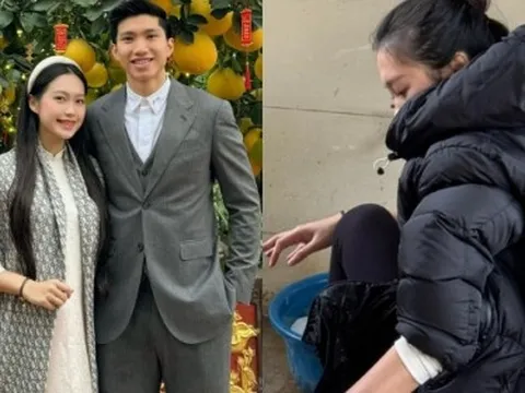 Thoát vai tiểu thư Hà thành, Doãn Hải My về quê Đoàn Văn Hậu là thành ngay dâu đảm, tết rửa bát vẫn là “đơn giản”