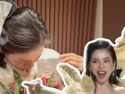 Lệ Quyên dùng ngôn ngữ lãng mạn nhất thế giới để cảm ơn tình trẻ dịp 14/2 nhưng viết sai: Bỉ ngạn vàng nói tiếng Pháp... vội vàng