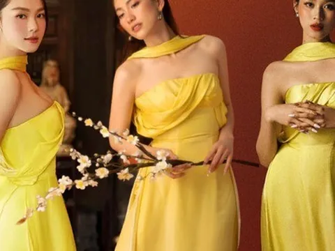 Nữ chính phim Mai trong "cuộc đua" áo dài Tết: Đụng hàng Hoa hậu Đỗ Thị Hà một mẫu áo cách tân gợi cảm