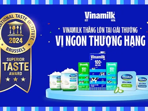 Vinamilk thắng lớn đầu năm 2024 tại bảng xếp hạng Superior Taste Award