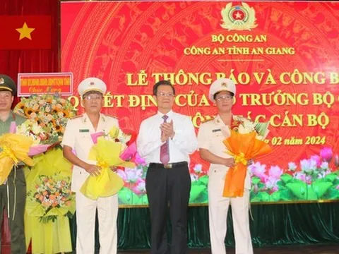 Công an tỉnh An Giang có 2 lãnh đạo mới