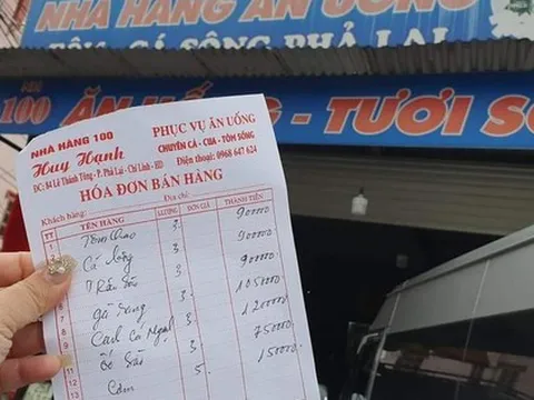 Đoàn khách 17 người dùng bữa hết 5,8 triệu đồng, tố bị "chặt chém"