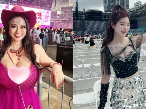 Gái xinh xả ngày ngày đầu cực "cháy" ở concert Taylor Swift: Lên đồ lồng lộn chiếm spotlight, hát 3 tiếng không thấy mệt!