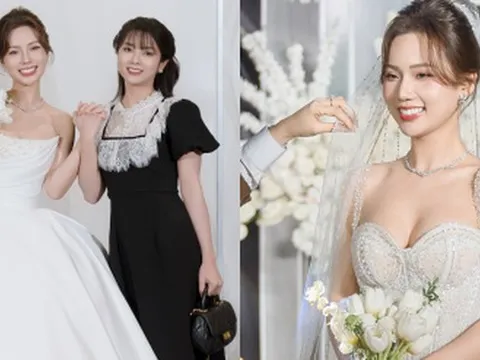 Lễ cưới của diễn viên Vbiz và chồng doanh nhân: Cô dâu diện váy 200 triệu khoe nhan sắc mỹ miều, dàn sao đổ bộ chúc mừng