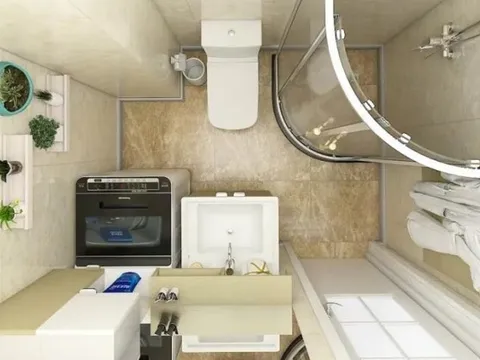 Phòng tắm quá nhỏ, làm sao để bạn có thể tách biệt khu khô và ướt? 4 thiết kế dưới đây sẽ giúp bạn
