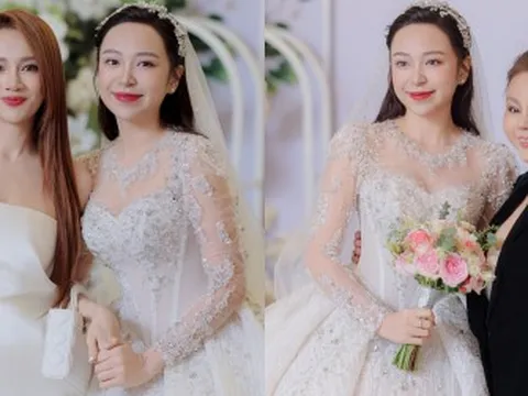 Lễ cưới diễn viên Kim Oanh: Nhã Phương - Lê Giang và dàn sao đổ bộ, cô dâu diện váy cưới 600 triệu