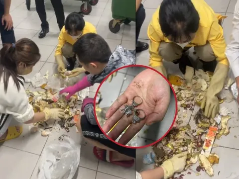 Vợ chồng Hà Nội lục tung thùng rác ở chung cư tìm kim cương, cái kết khiến tất cả vỡ òa