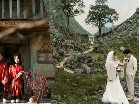 Bộ ảnh cưới tại Hà Giang đẹp mê mẩn của hot TikToker 30 triệu lượt thích