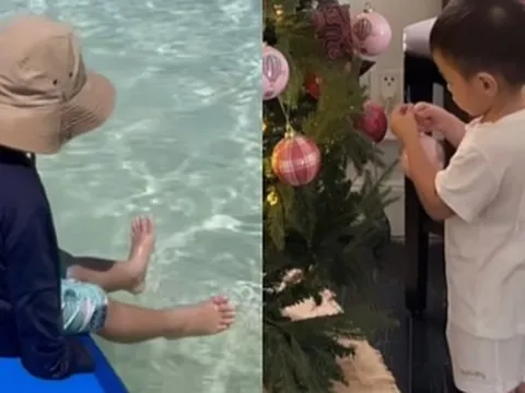 Hé lộ hình ảnh hiếm của "cậu ấm" cháu nội nhà tỷ phú, vừa chào đời đã khuấy đảo showbiz Việt vì lý do này?