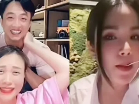 Cường Đô La bất thình lình hỏi Diệp Lâm Anh 1 câu trên livestream, Đàm Thu Trang bối rối lấy tay cản chồng