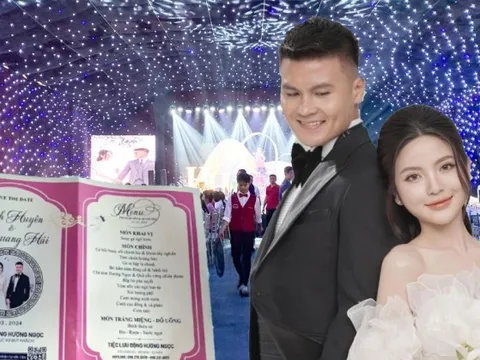 HOT: Lộ diện tiệc cưới linh đình của Quang Hải - Chu Thanh Huyền tại quê nhà cô dâu