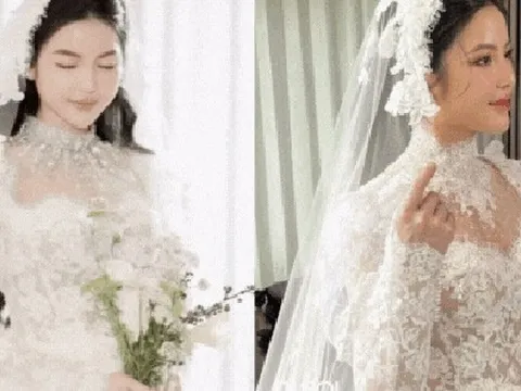 Cận cảnh váy cưới 150 triệu của Chu Thanh Huyền, phiên bản chính thức có gì khác với thiết kế gốc?