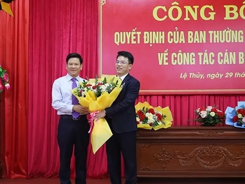 Điều động Chánh Văn phòng Tỉnh ủy về làm Bí thư huyện ở Quảng Bình