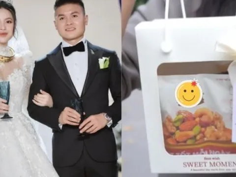 Hé lộ món quà Quang Hải và Chu Thanh Huyền tặng khách dự cưới ở khách sạn 5 sao thay lời cảm ơn