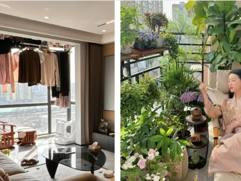 Người giàu hô biến ban công thành vườn chill, còn người nghèo tận dụng để phơi quần áo