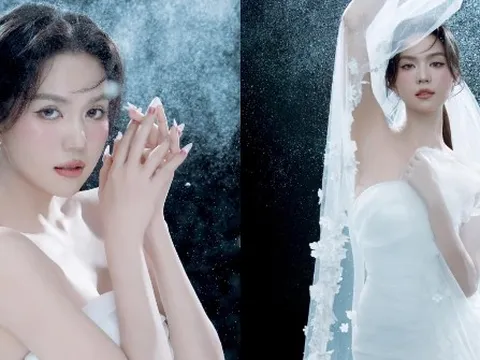 Ngọc Trinh mặc váy cưới lộng lẫy, netizen: “Hóng chú rể”