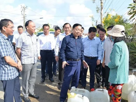 Phó Thủ tướng Trần Hồng Hà làm việc về công tác phòng, chống hạn, mặn tại ĐBSCL