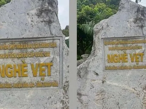 Ai đặt tấm biển "Bộ Văn hóa, Thể thao và Du lịch Thanh Hóa" trong di tích quốc gia?