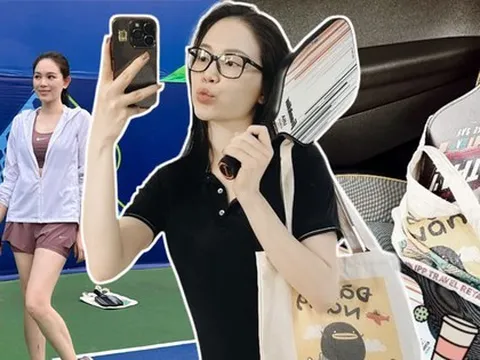 "Mẹ bỉm" Linh Rin tiết lộ lý do chơi môn thể thao thời thượng Pickleball, khen đồ tập xinh lại thời trang