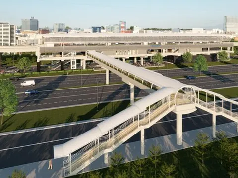 Cầu bộ hành kết nối metro số 1 TPHCM được bổ sung thang máy