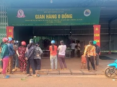 Gia Lai: Ấm lòng “gian hàng 0 đồng” của bộ đội biên phòng