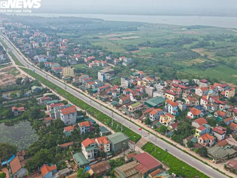 Toàn cảnh khu vực xây cầu gần 10.000 tỷ đồng bắc qua sông Hồng