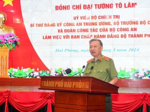 Bộ trưởng Tô Lâm: Hải Phòng thực hiện bằng được mục tiêu giảm tội phạm
