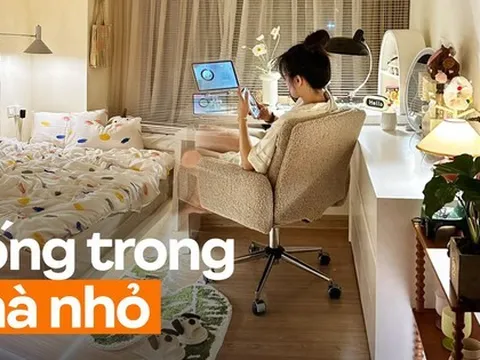 Cô gái 9x bất ngờ nổi tiếng trên mạng nhờ thiết kế tận dụng được từng centimet không gian có sẵn của căn phòng 28m2