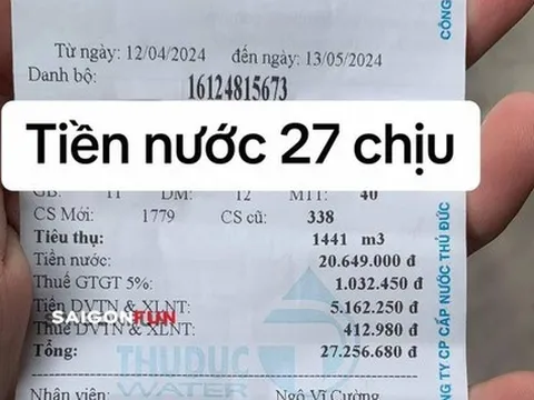 Hóa đơn tiền nước lên đến hơn hàng chục triệu đồng, phải làm sao?