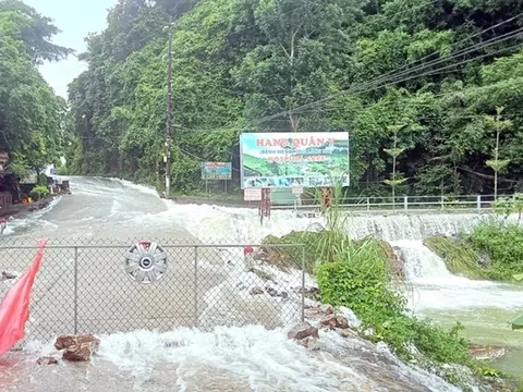 Hải Phòng: Nhiều tuyến đường trên đảo Cát Bà ngập lụt do mưa lớn