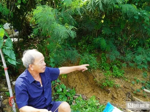 Quảng Bình: Người dân bất an vì sạt lở bờ sông vào gần sát nhà