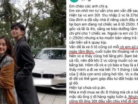 Nuôi ô tô tốn 7 triệu/tháng thấy cũng mệt, nhưng vẫn chần chừ không bán vì “thương chồng 30 tuổi phải lái xe máy 8km đi làm”