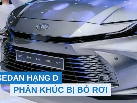 Sedan hạng D bị khách Việt 'bỏ rơi': 2 cái tên nằm trong top bán ế, Toyota Camry bán gấp 3 lần các đối thủ cũng không cứu nổi cả phân khúc